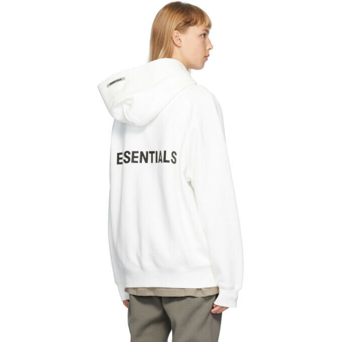 white essentials hoodie